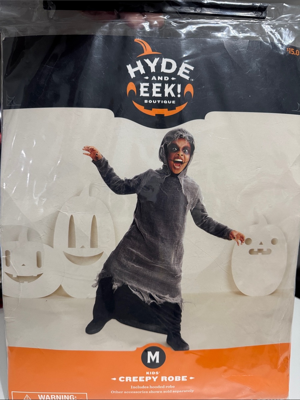 Hyde and Eek! Kids' Gray Creepy Robe Costume - Medium